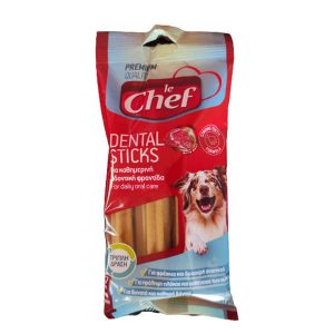 λιχουδιές σκύλων LE CHEF Dental Sticks για Σκύλους 7τμχ. 5-10 kg 180gr Petshop Petcorner