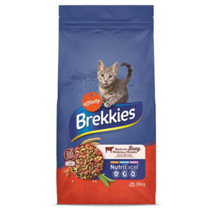 Brekkies Cat mix Beef Τροφή για Γάτες 15kg