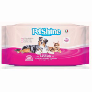 Petshine Υγρά μαντηλάκια καθαρισμού με άρωμα Passion 40τμχ 60420