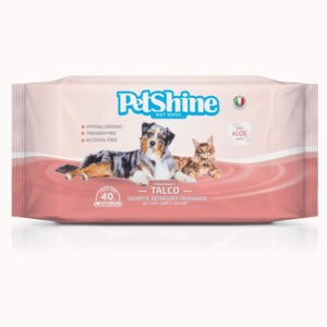 Petshine Υγρά μαντηλάκια καθαρισμού με άρωμα Πούδρα 40τμχ 60406