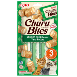 INABA Churu Bites Λιχουδιές σνακ γάτας Κοτόπουλο/Τόνο 30gr IN721
